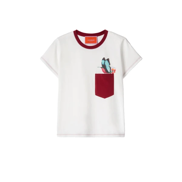 High Vibe Tee in Butterbird White