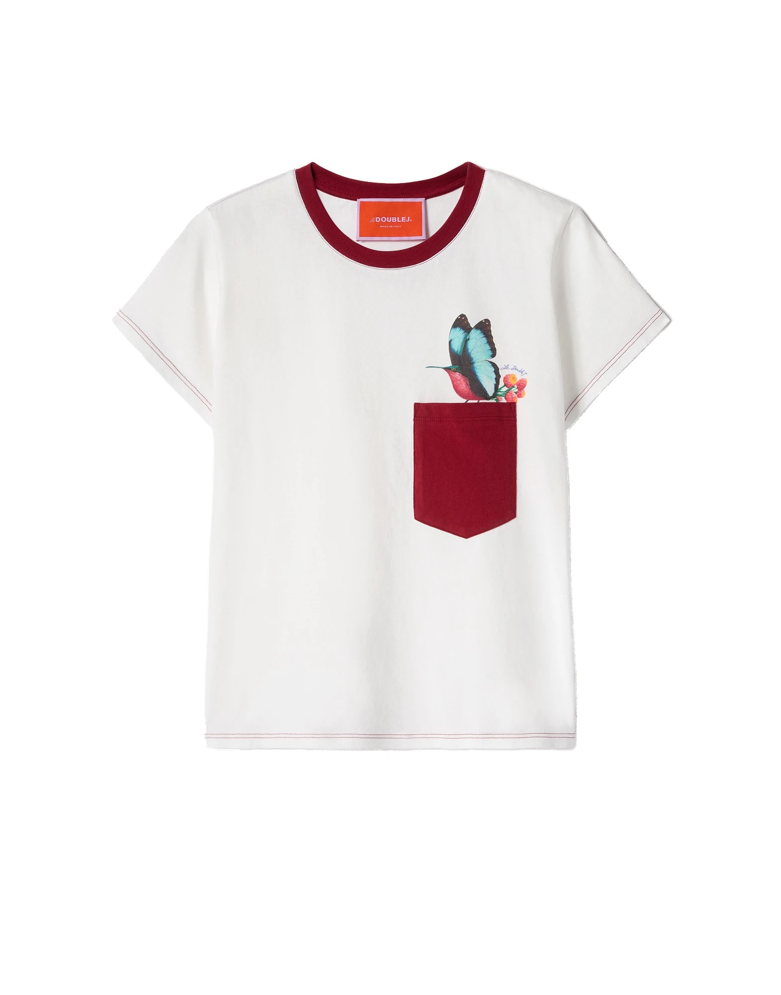 La DoubleJ High Vibe Tee in Butterbird White La DoubleJ High Vibe Tee in Butterbird White Top
