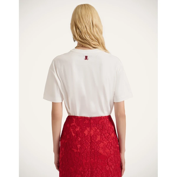 La DoubleJ House T-Shirt in Joy Off White Top, view 3