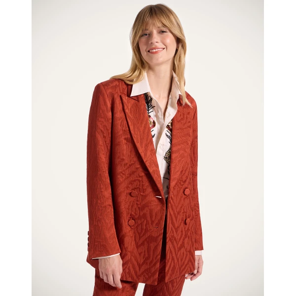 La DoubleJ Jagger Jacket in Animalier Rust, view 2