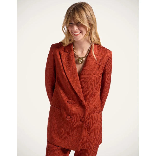La DoubleJ Jagger Jacket in Animalier Rust, view 4