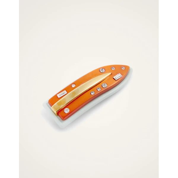 La DoubleJ Jazzy Salon Clip in Orange at Luxury Shoes 