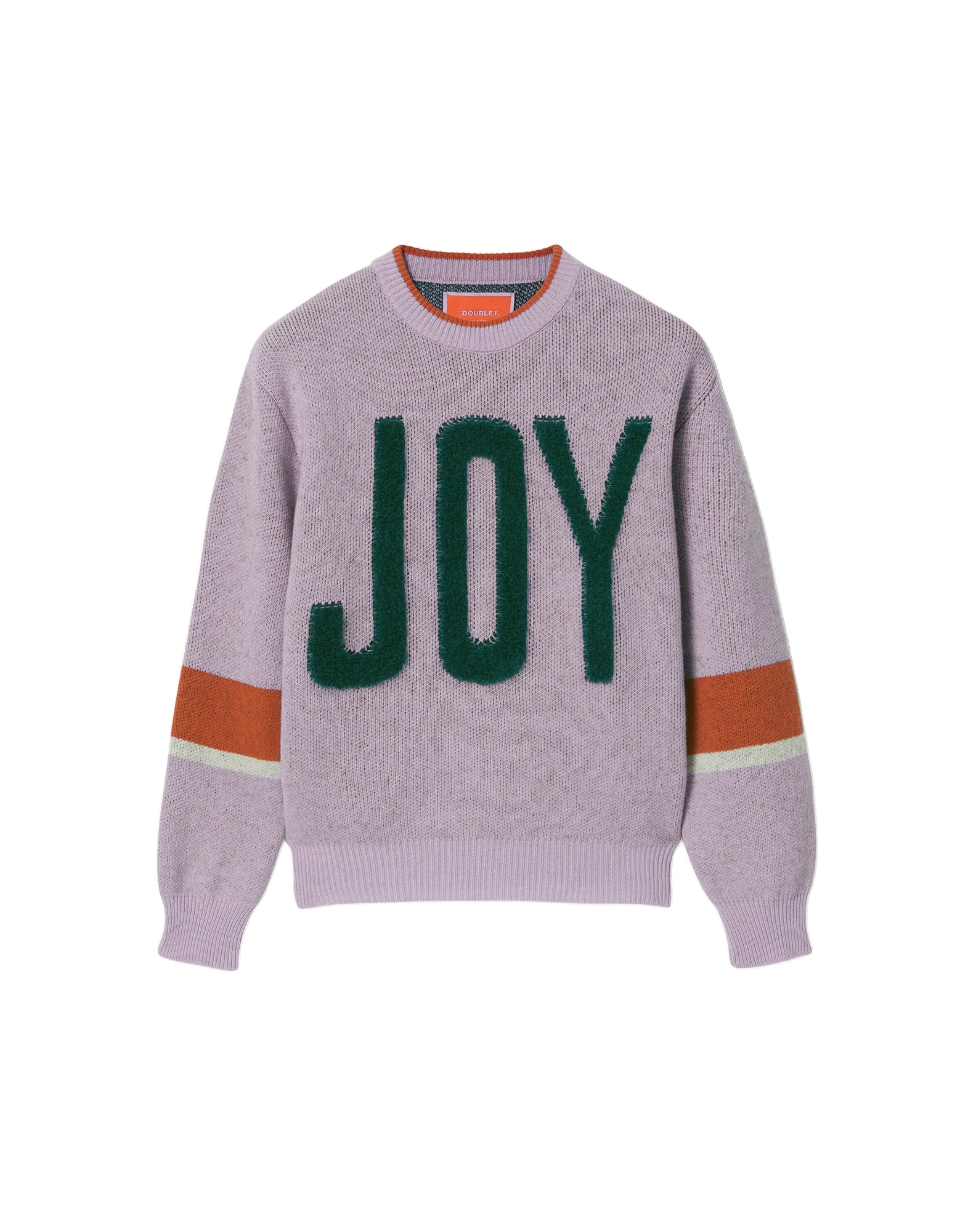 La DoubleJ Joy Sweater in Color Block Lilac & Green La DoubleJ Joy Sweater in Color Block Lilac & Green