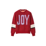 La DoubleJ Joy Sweater in Color Block Red & Lilac La DoubleJ Joy Sweater in Color Block Red & Lilac