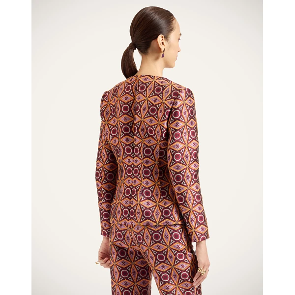 La DoubleJ La Milanese Jacket in Diamond Blue Petrol at Luxury Shoes 