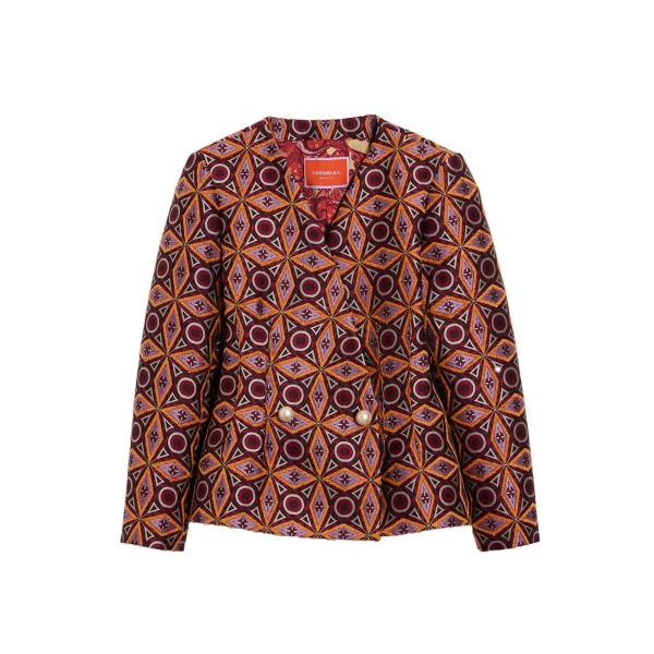 La Milanese Jacket in Diamond Blue Petrol