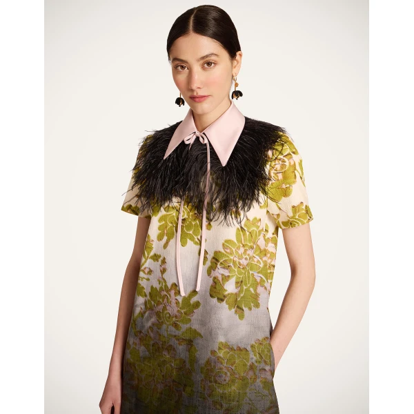 La DoubleJ La Scala Collar in Black Duchesse at Luxury Shoes 