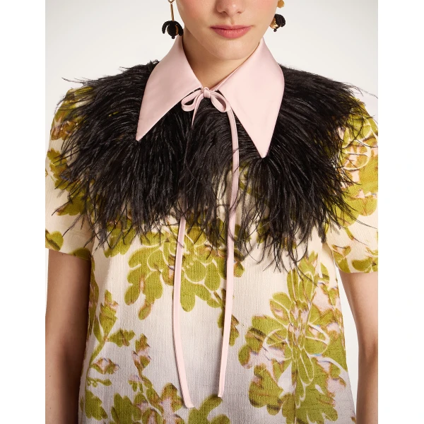 La DoubleJ La Scala Collar in Black Duchesse at Luxury Shoes 