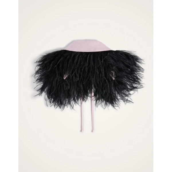 La DoubleJ La Scala Collar in Black Duchesse at Luxury Shoes 
