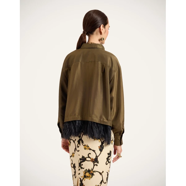 La DoubleJ La Scala Shirt in Moss Green at Luxury Shoes 