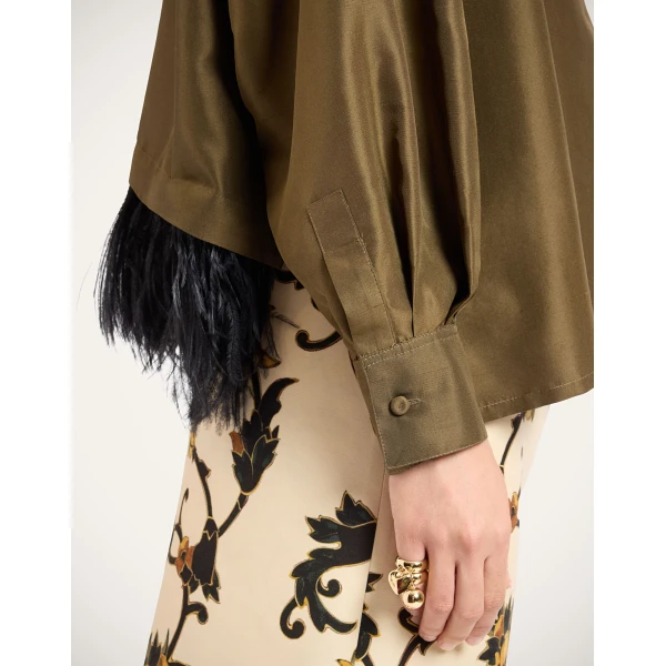 La DoubleJ La Scala Shirt in Moss Green at Luxury Shoes 