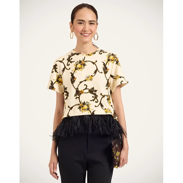 La DoubleJ La Scala Tee in Buttercup White at Luxury Shoes 