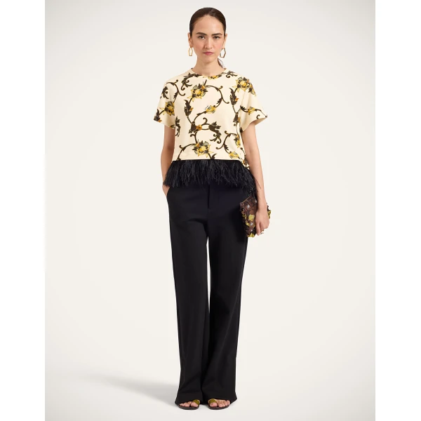 La DoubleJ La Scala Tee in Buttercup White at Luxury Shoes 