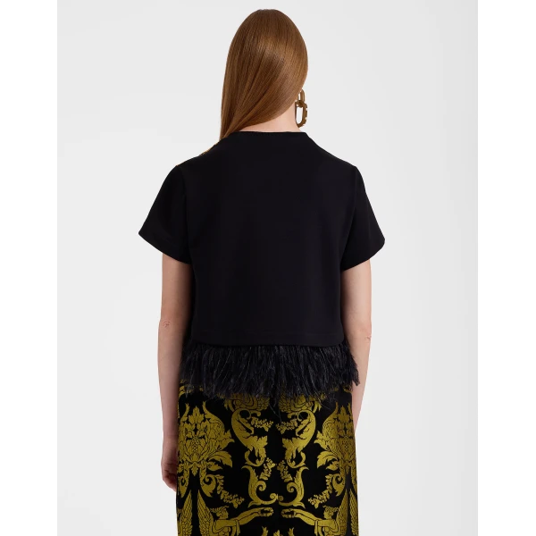 La DoubleJ La Scala Tee in Cherubs Black, view 3