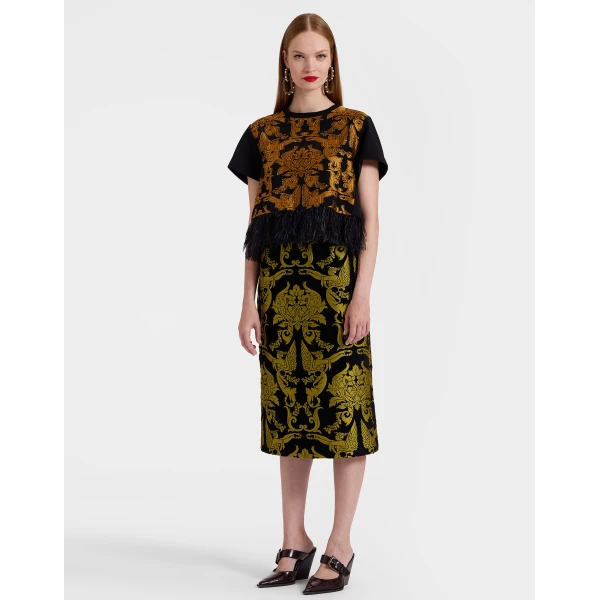La DoubleJ La Scala Tee in Cherubs Black, view 4