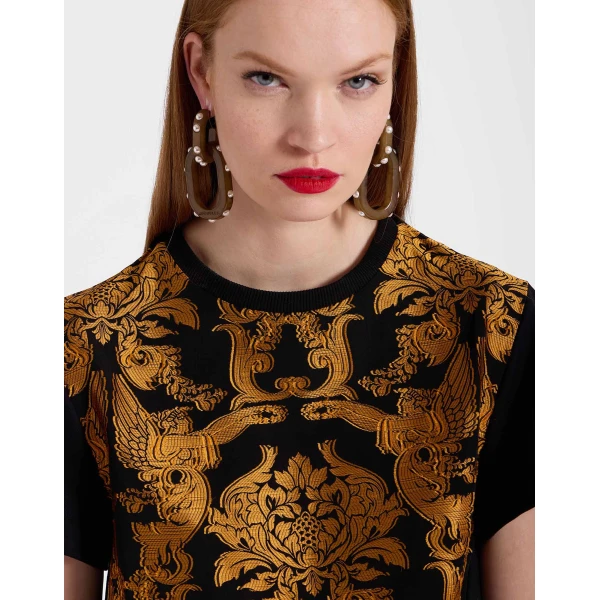 La DoubleJ La Scala Tee in Cherubs Black, view 5