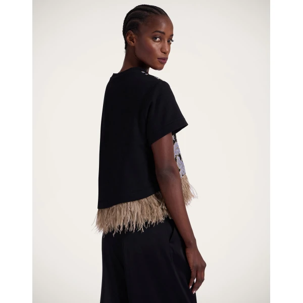La DoubleJ La Scala Tee in Lark Black, view 3