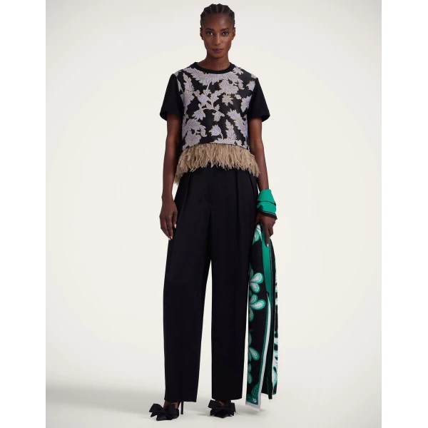 La DoubleJ La Scala Tee in Lark Black, view 4
