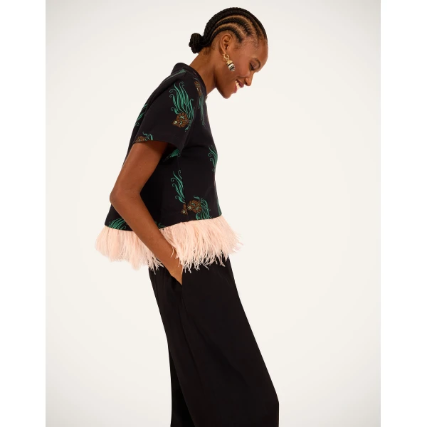 La DoubleJ La Scala Tee in Lemuria Black, view 4
