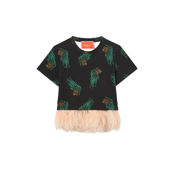 La DoubleJ La Scala Tee in Lemuria Black