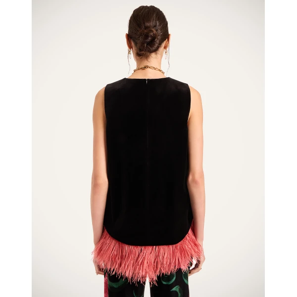 La DoubleJ La Scala Top in Black, view 3