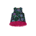 La DoubleJ La Scala Top in Botanical Black at Luxury Shoes 