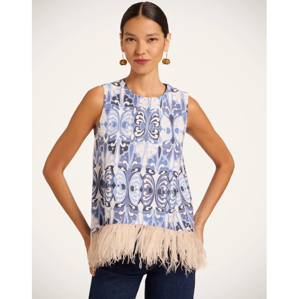 La DoubleJ La Scala Top in Cocoon Blue, view 2