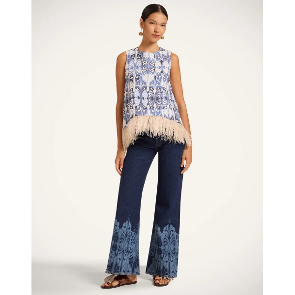 La DoubleJ La Scala Top in Cocoon Blue, view 5