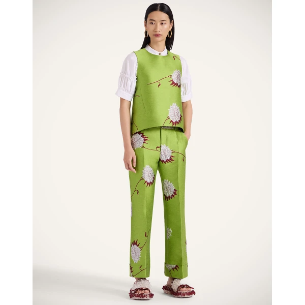 La DoubleJ La Scala Top in Derby Lime at Luxury Shoes 
