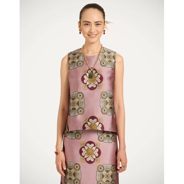 La DoubleJ La Scala Top in Nucleus Dusty Pink, view 2