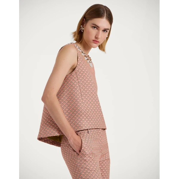La DoubleJ La Scala Top in Tulip Pale Pink, view 2