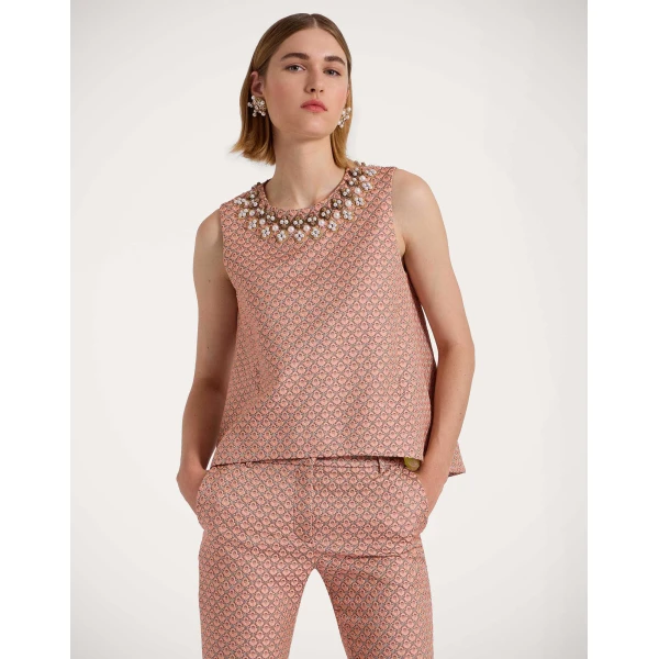 La DoubleJ La Scala Top in Tulip Pale Pink, view 4