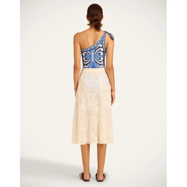 La DoubleJ Lacey Lungomare Skirt in Ivory, view 3