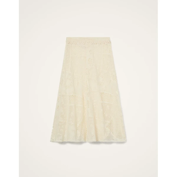 La DoubleJ Lacey Lungomare Skirt in Ivory, view 6