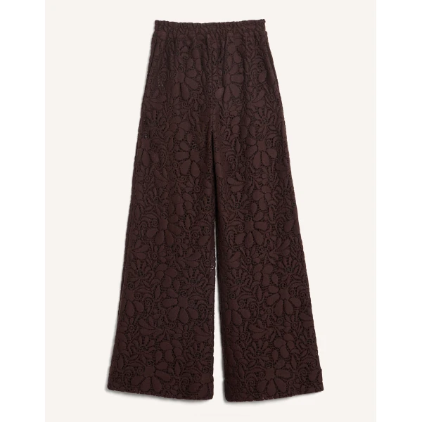La DoubleJ Lacey Palazzo Pants in Chocolate at Luxury Shoes 