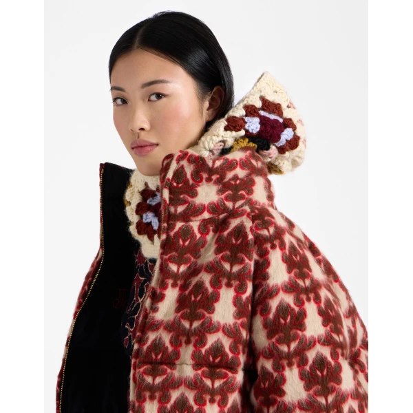 La DoubleJ Lacey Snood in Flower Tile Ivory at Luxury Shoes 