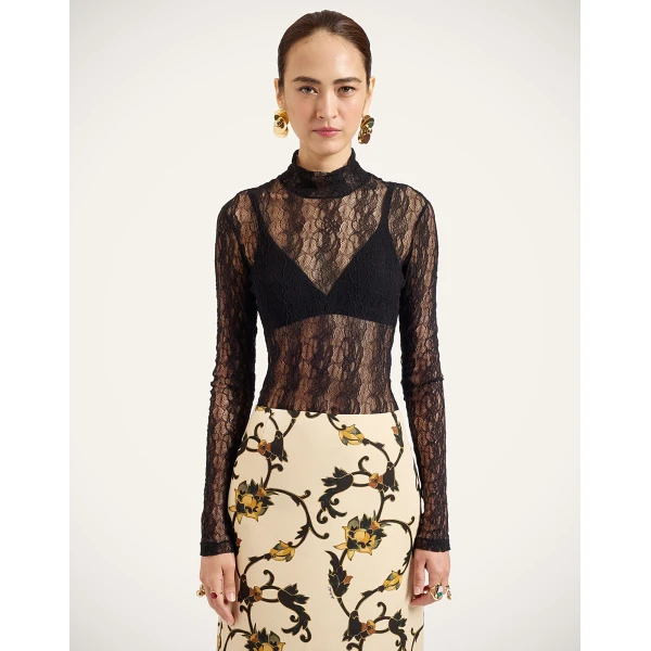 La DoubleJ Lacey Turtleneck in Black at Luxury Shoes 