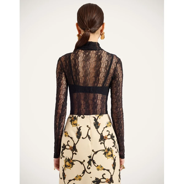 La DoubleJ Lacey Turtleneck in Black at Luxury Shoes 