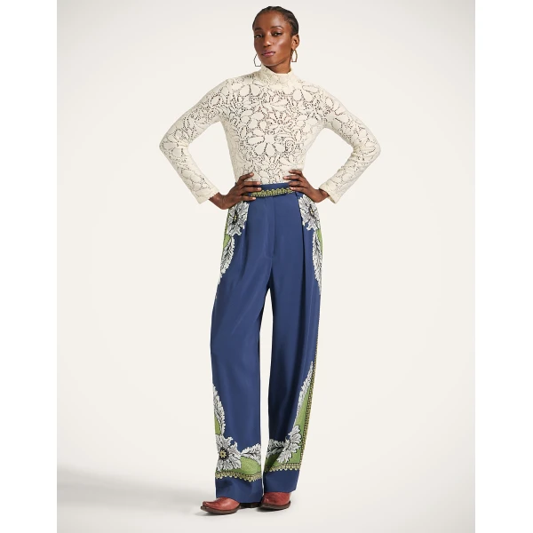 La DoubleJ Lacey Turtleneck in Off White Top, view 5