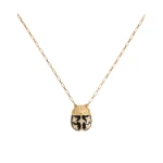 La DoubleJ Lady Scarab Necklace in 24K Gold Plate And Enamel