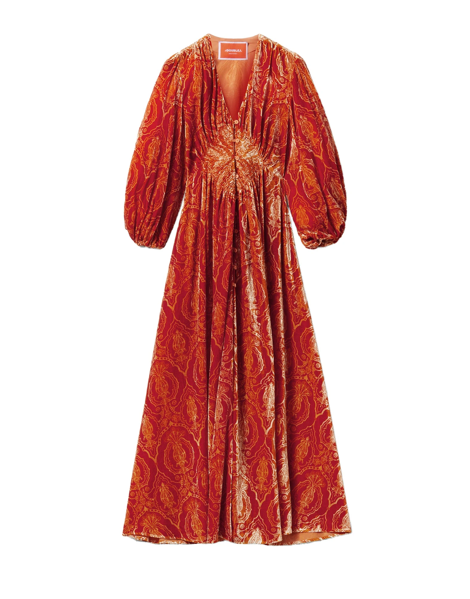 La DoubleJ Long Camerino Dress in Banquet Orange La DoubleJ Long Camerino Dress in Banquet Orange