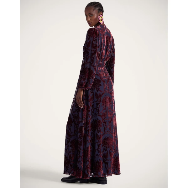 La DoubleJ Long Camerino Dress in Cherubs Blue, view 3