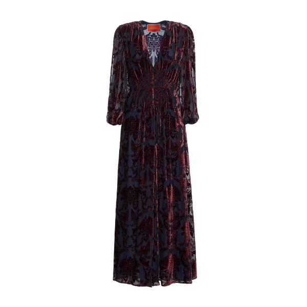 Long Camerino Dress in Cherubs Blue