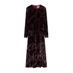 La DoubleJ Long Sleeve Swing Dress in Bamboo Burgundy La DoubleJ Long Sleeve Swing Dress in Bamboo Burgundy