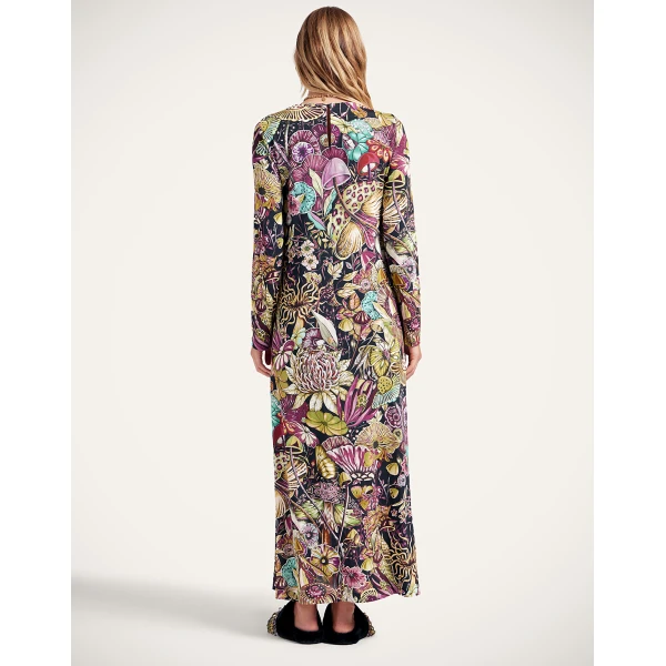 La DoubleJ Long Sleeve Swing Dress in Fun-Gi Green, view 3