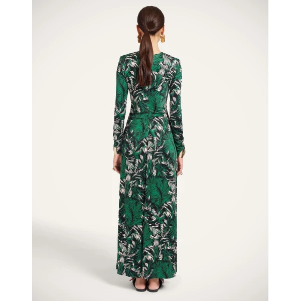 La DoubleJ Long Sleeves Angelica Dress in Quill Green at Luxury Shoes 