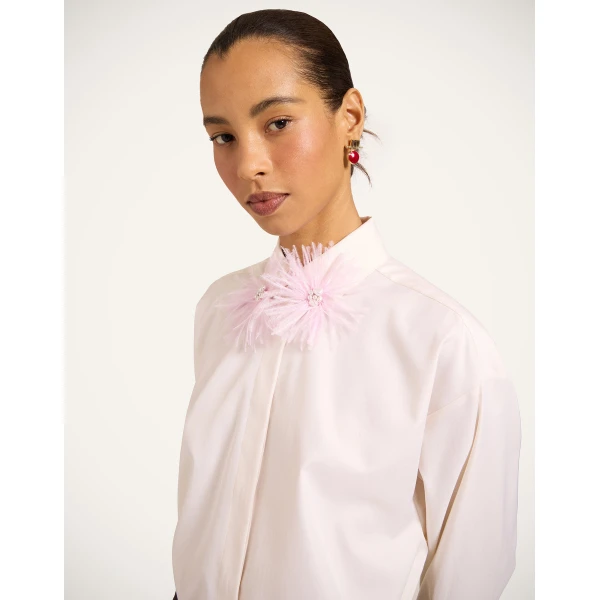 La DoubleJ Long Sleeves Club Shirt in Ecru at Luxury Shoes 