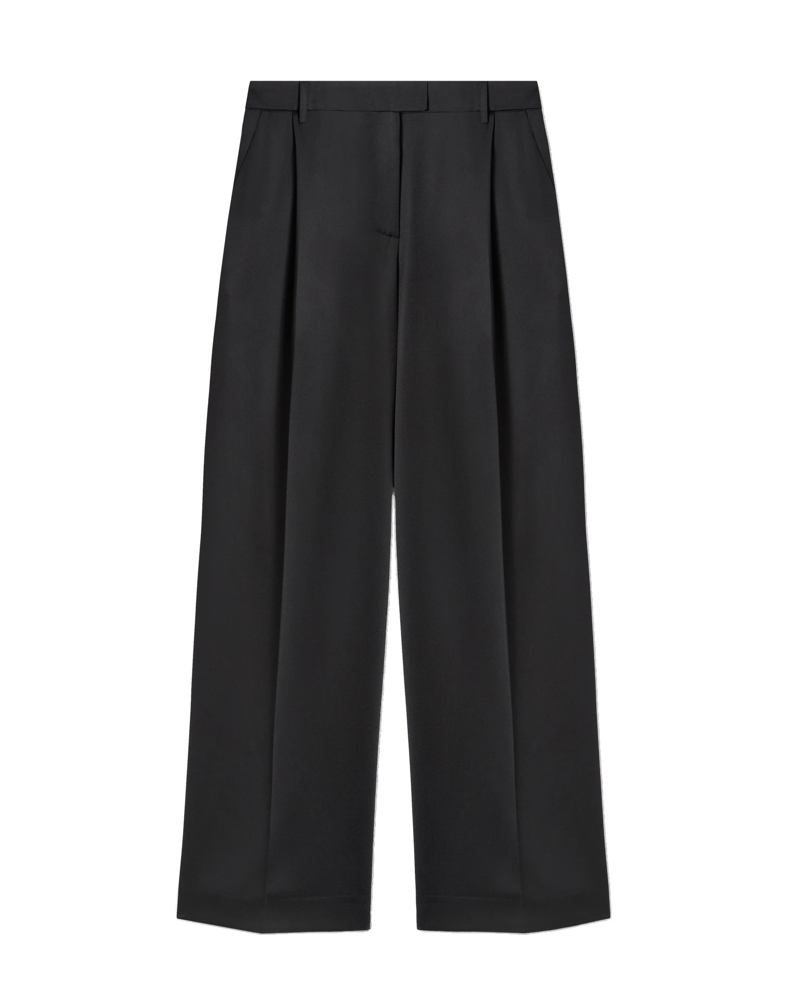 La DoubleJ Loose Pants in Black Wool Satin La DoubleJ Loose Pants in Black Wool Satin