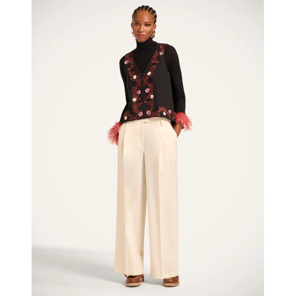 La DoubleJ Loose Pants in Ecru at Luxury Shoes 
