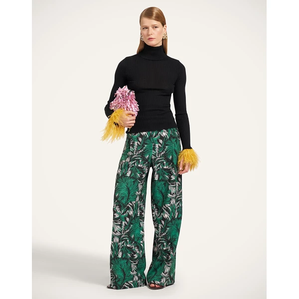 La DoubleJ Loose Pants in Quill Green at Luxury Shoes 